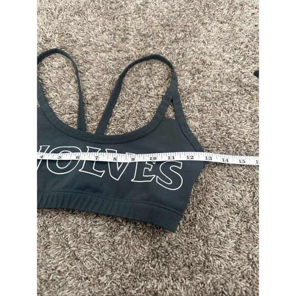 Darc Sport SHE Wolf Georgia Energy Sports Bra XS Gray Wolves Graphic Gym - Picture 3 of 8